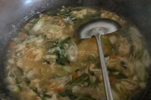 野菜面糊鸡蛋汤的做法图解11