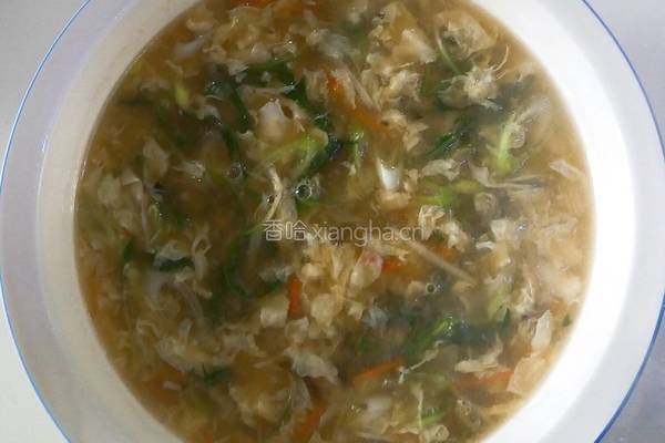 野菜面糊鸡蛋汤的做法图解12