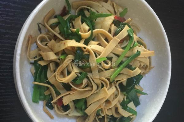 香油韭菜豆腐皮的做法图解7