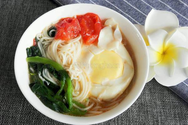 西红柿菠菜鸡蛋面的做法图解13