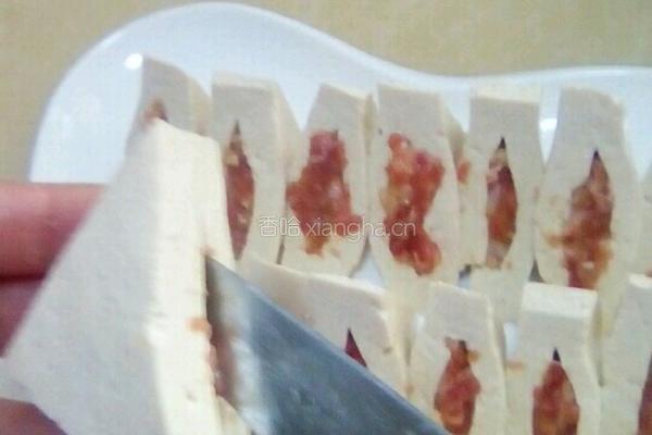 豆腐酿肉的做法图解5
