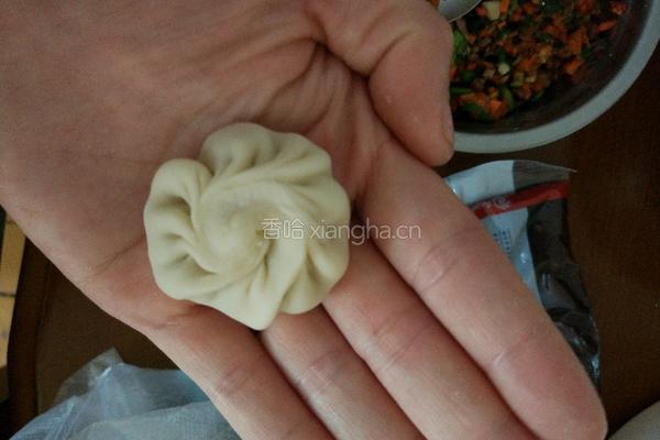 饺子皮的新吃法 饺子皮小包子的做法图解3