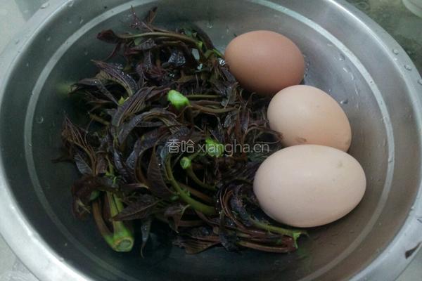 香椿芽炒鸡蛋的做法图解1
