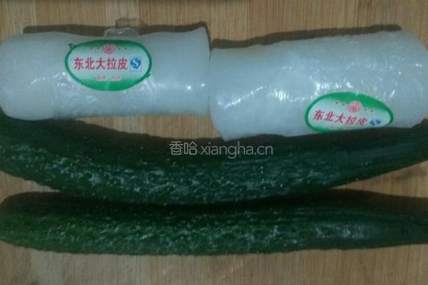 黄瓜拌拉皮的做法图解1