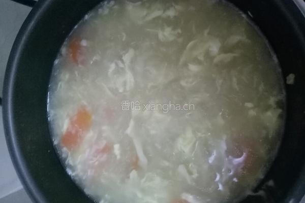 红萝卜蛋花粥的做法图解4