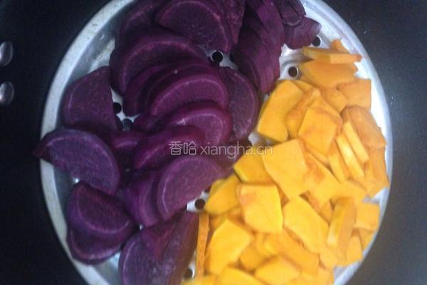 红薯南瓜丸球的做法图解1