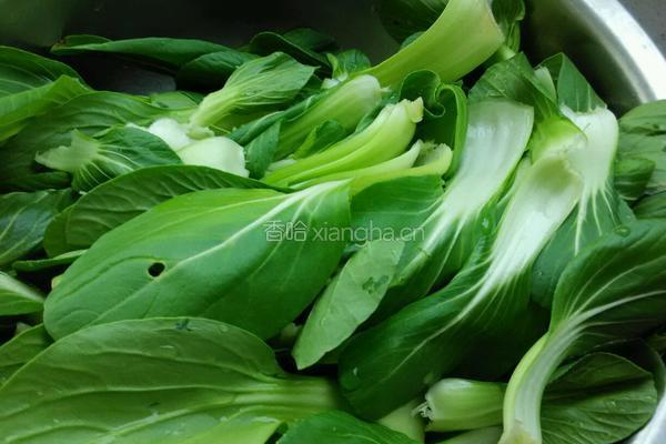 油菜蚝油香菇的做法图解1