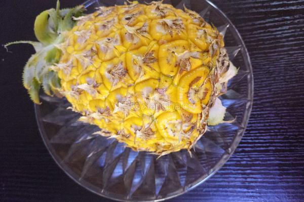 黑米菠萝蒸饭的做法图解7