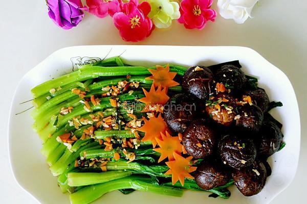 香菇菜心的做法图解9