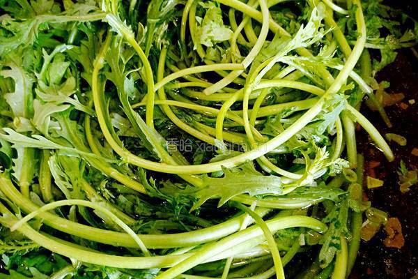 茼蒿炖豆腐的做法图解5