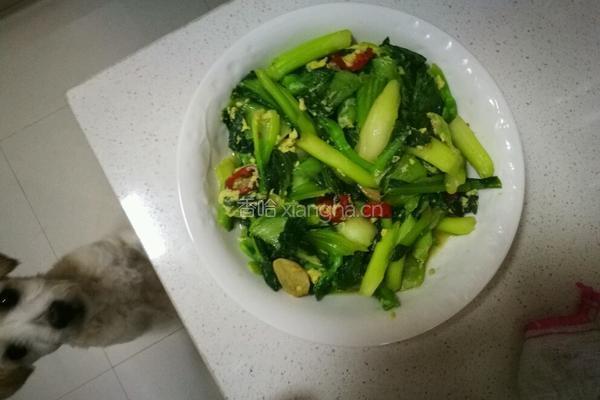 五分钟少油芥菜挂蛋(๑❛ᴗ❛๑)的做法图解7