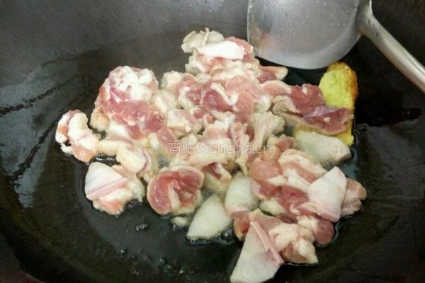 豌豆炒肉的做法图解4