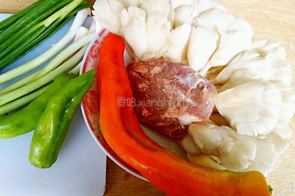 蘑菇炒肉的做法图解1