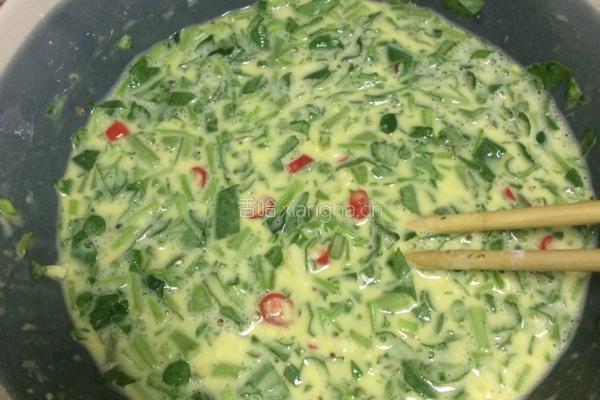 西洋菜煎饼的做法图解3