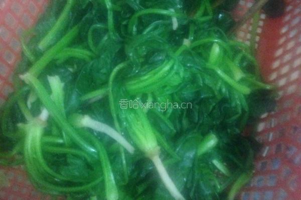 凉拌菠菜的做法图解2