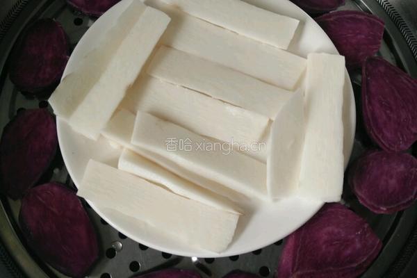 山药紫薯糍的做法图解3