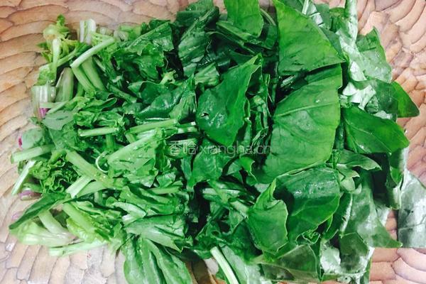 菠菜手擀面的做法图解2
