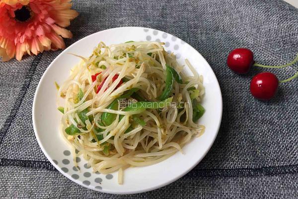 青椒豆芽的做法图解6