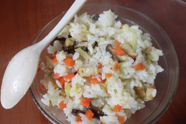 腊肠拌饭的做法图解4