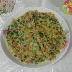 韭菜火腿鸡蛋饼的做法[图]