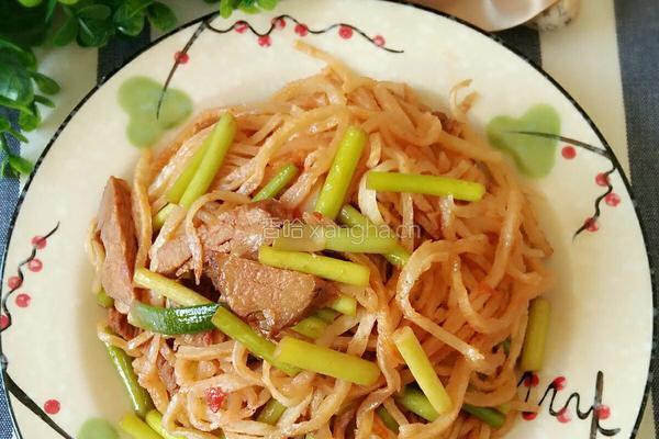 腊肉炒饼的做法图解15