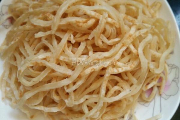 腊肉炒饼的做法图解4