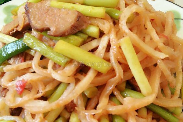 腊肉炒饼的做法图解14