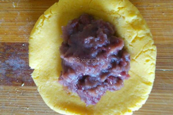 豆沙红薯糯米饼的做法图解7