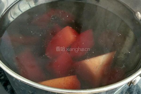 黑豆炖雪梨的做法图解4