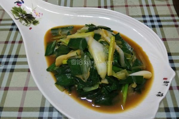 老屋私房菜蚝油芽葱的做法图解4