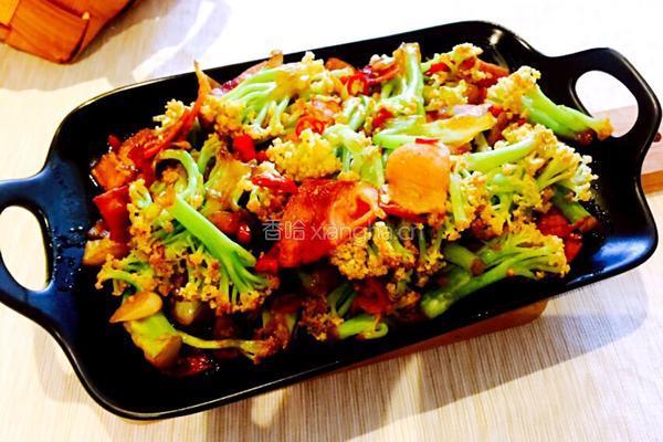 小炒培根菜花的做法图解19