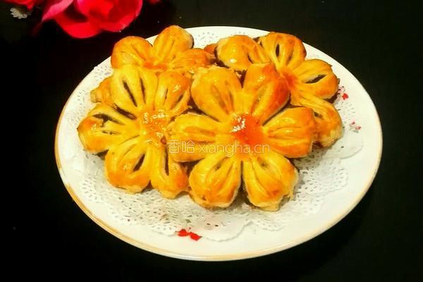 红豆沙•梅花酥的做法图解17