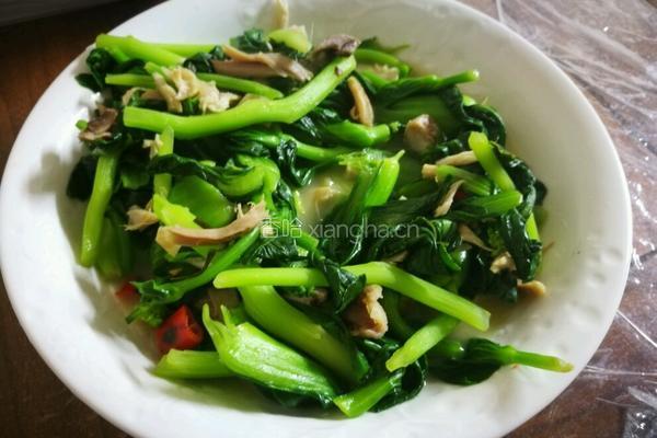 咸鸡肉炒芥菜