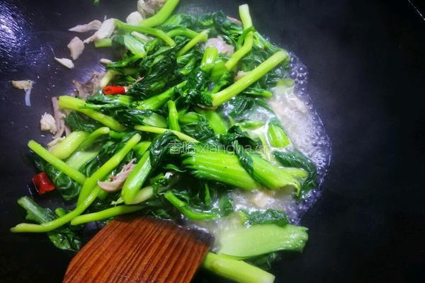 咸鸡肉炒芥菜的做法图解6