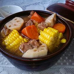 玉米莲藕炖牛腩的做法[图]