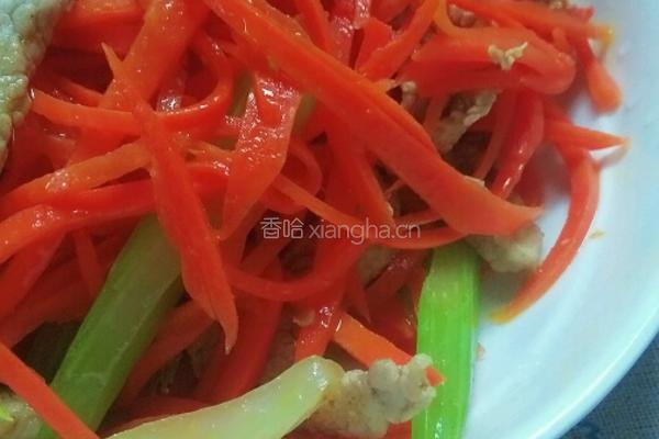 胡萝卜炒肉的做法图解8