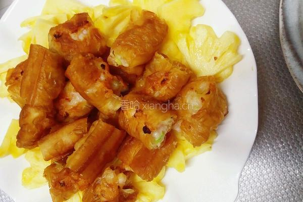 菠萝油条虾的做法图解11