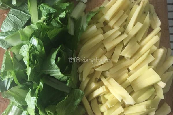 小白菜炖土豆的做法图解2