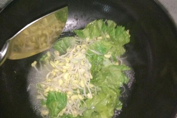 生菜拌豆芽的做法图解6