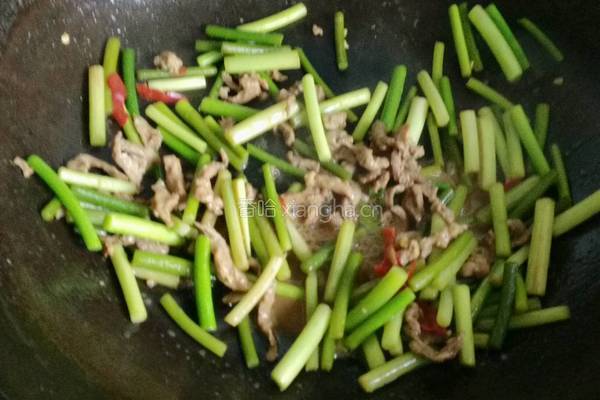 蒜苗肉丝的做法图解5