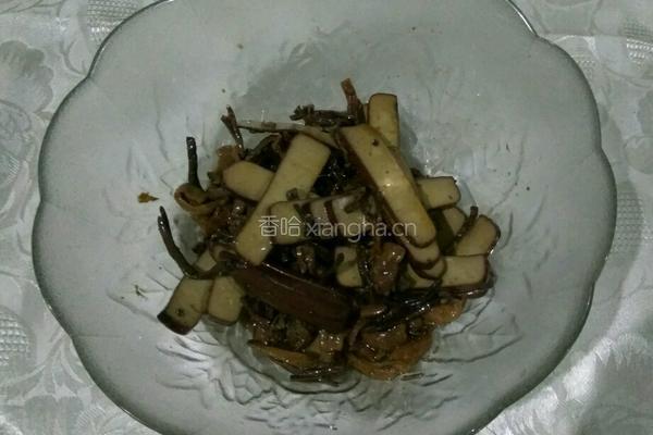 茶树菇拌鸡蛋干的做法图解3