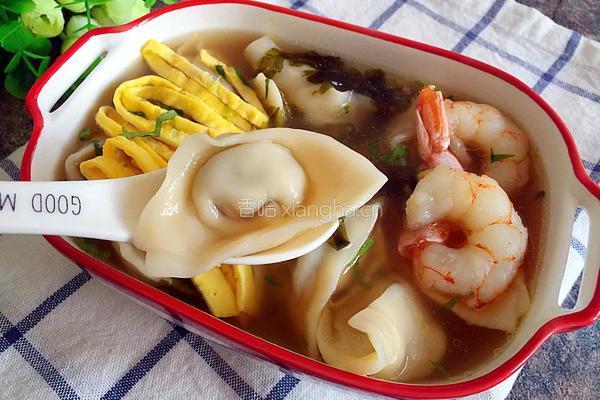 紫菜蛋丝虾仁馄饨的做法图解8