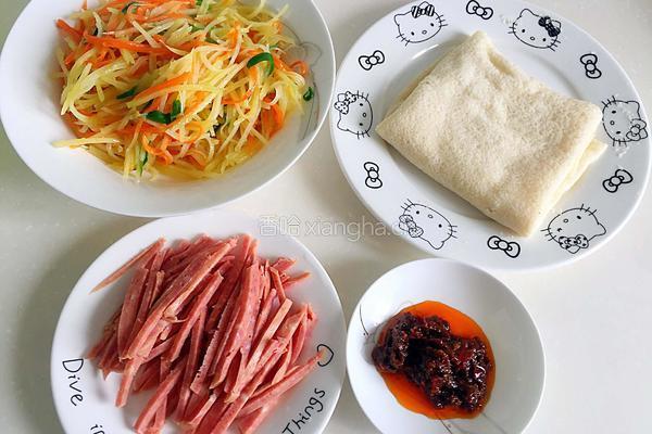 土豆丝卷煎饼的做法图解5