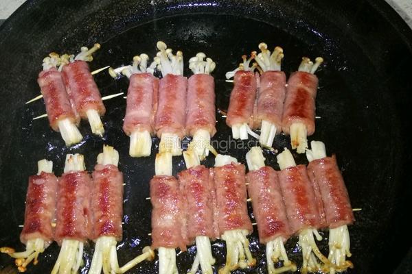 培根金针菇卷的做法图解6