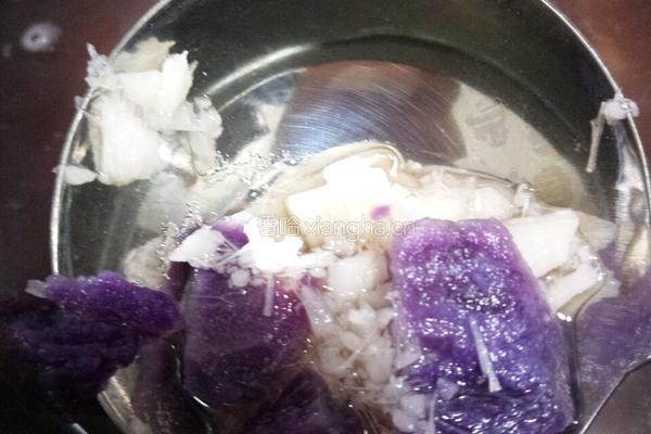 紫薯山药牛奶的做法图解4