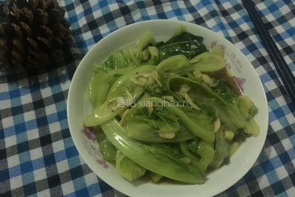 蒜末虾米生菜