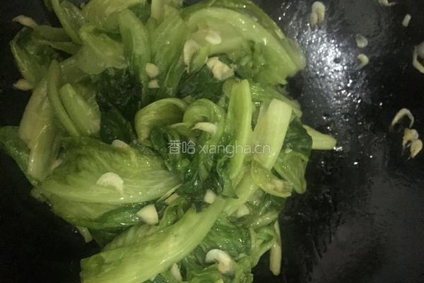 蒜末虾米生菜的做法图解9