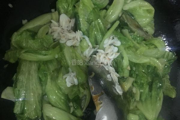 蒜末虾米生菜的做法图解8