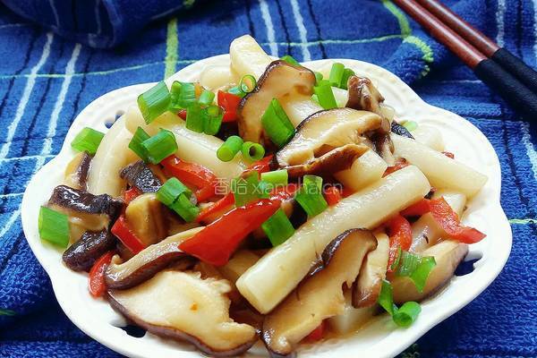 香菇炒年糕的做法图解9
