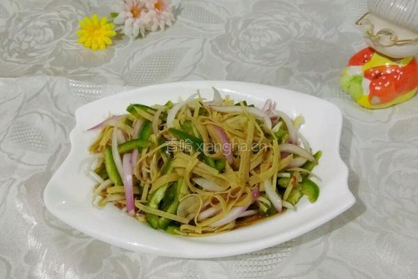 糖醋青椒豆皮的做法图解5